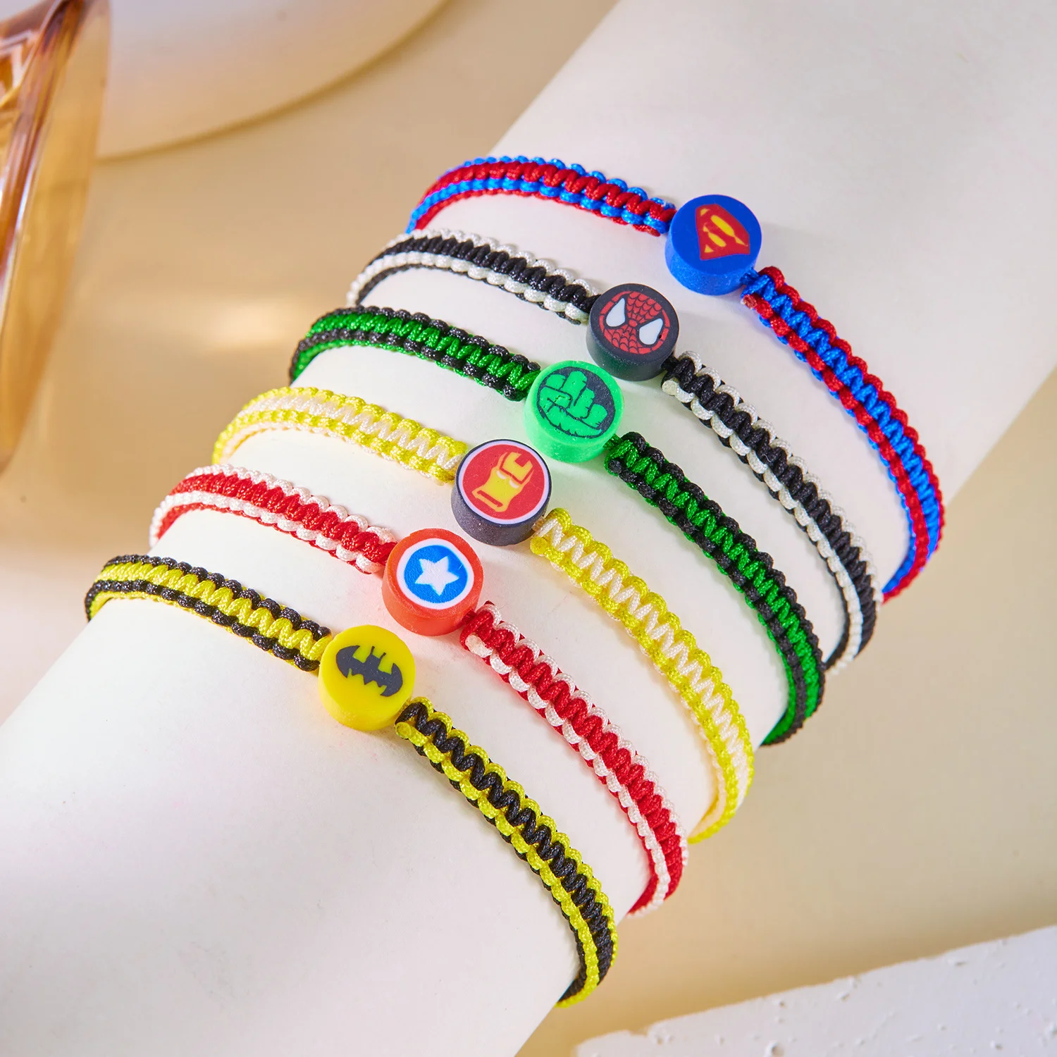 Модный Универсальный мягкий керамический плетеный браслет Marvel ручной работы