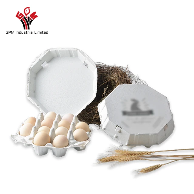 Custom Octagon Egg Carton Box Cardboard With Label