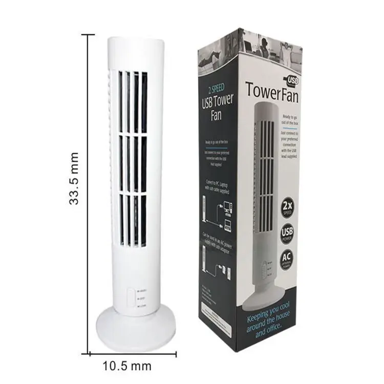 
Usb vaneless air conditioner mini tower fan for office 