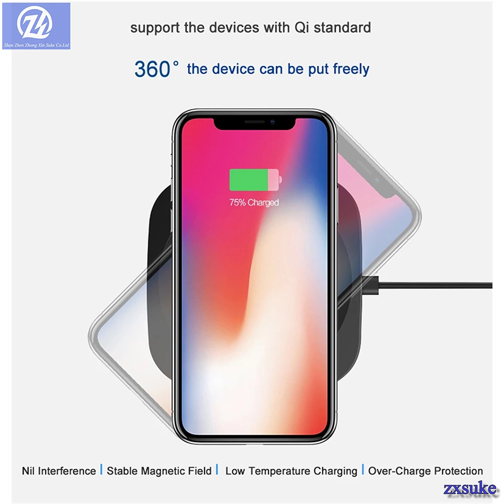 
Factory direct sale Qi magnetic charger wireless charging pad wireless charger 