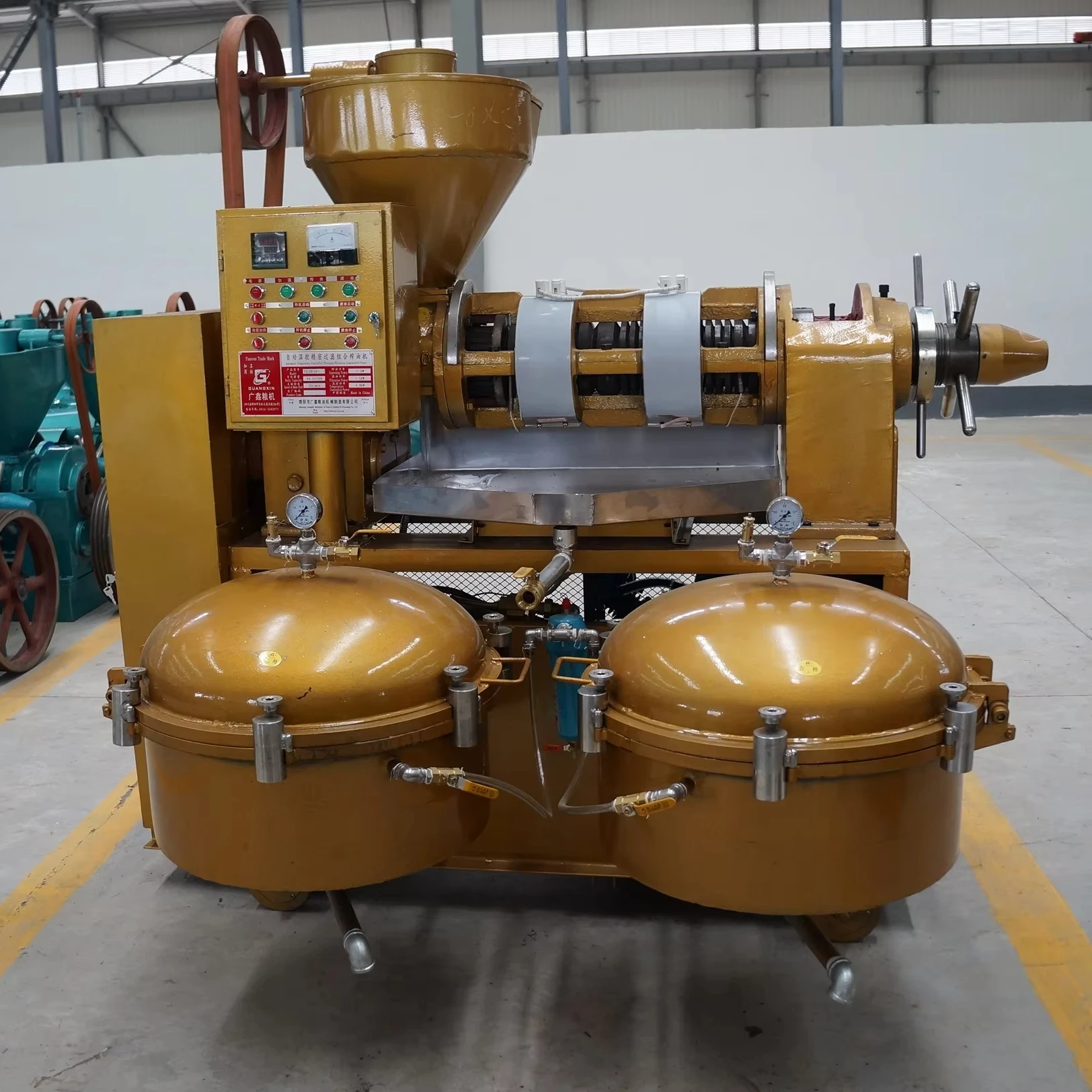 Guangxin YZLXQ120 Best Price Sunflower Oil Extraction Machine Commercial Soybean Sesame Shea Nut Combined Oil Pressers Machine