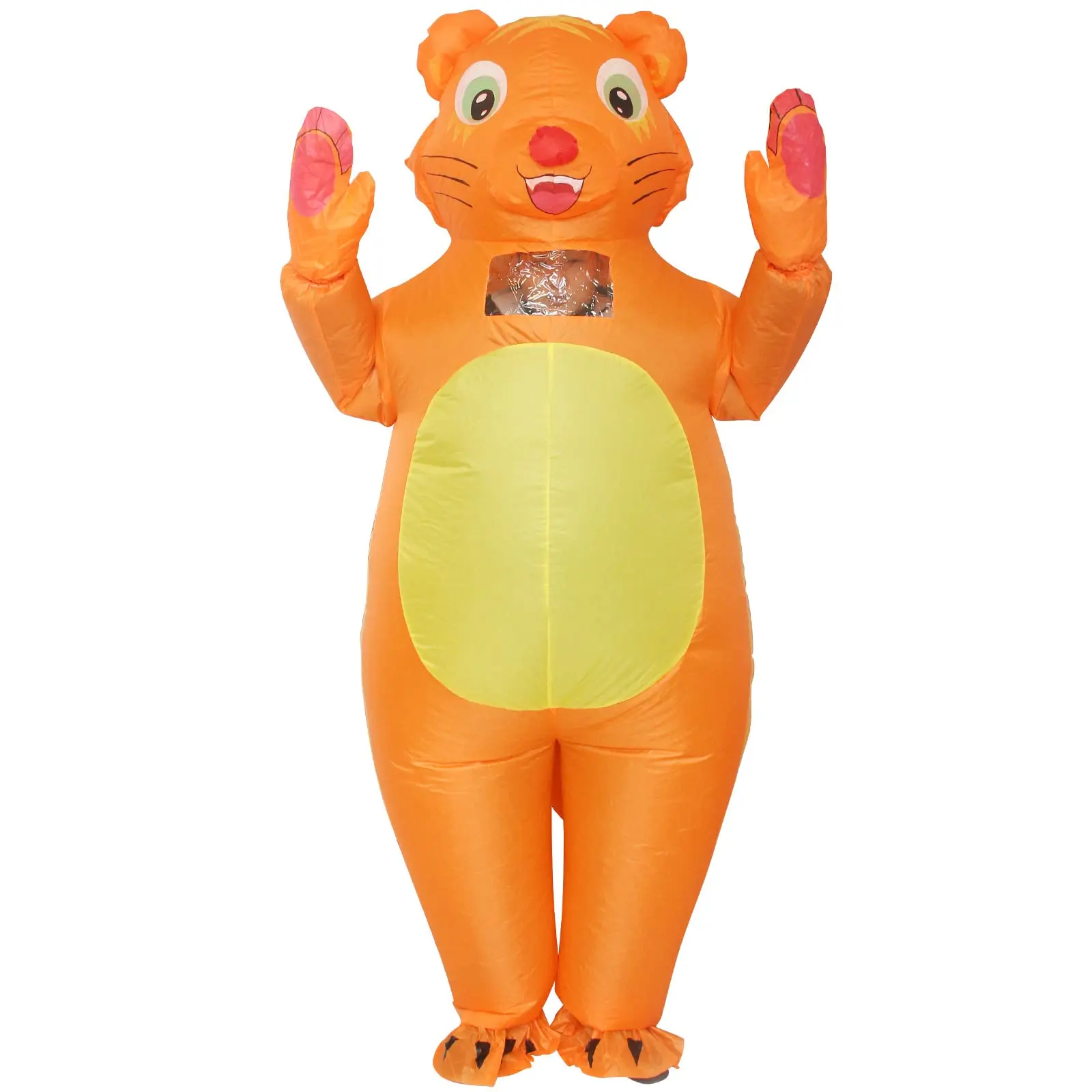 Wholesale Free Size 100% Polyester Kids Adults Tiger Inflatable Costume suit
