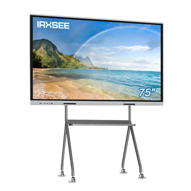 Factory price 75 inch vertical digital display smart touch screen android interactive flat panel 4k
