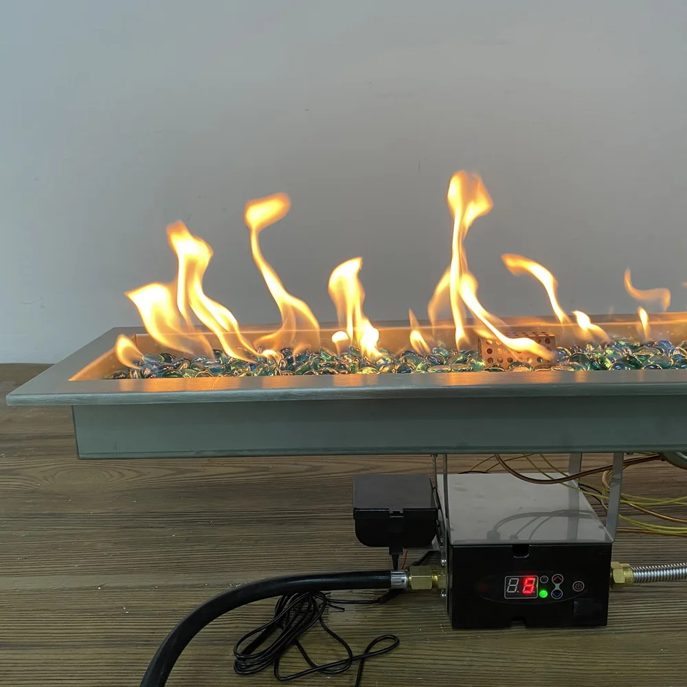 76cm linear outdoor remote control gas  firepit burner kits