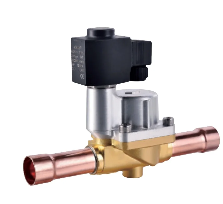 HONGSEN Ip65 Waterproof Coil HV Piston Type Solenoid Valve Refrigeration For Air Conditioning Systems Solenoid Valve