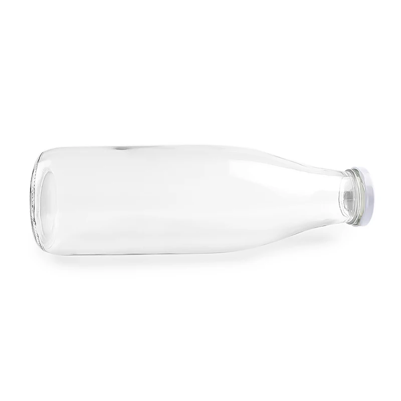 Food Grade 1 Liter Glass Milk Bottles 1000ml With sealed Metal Lid