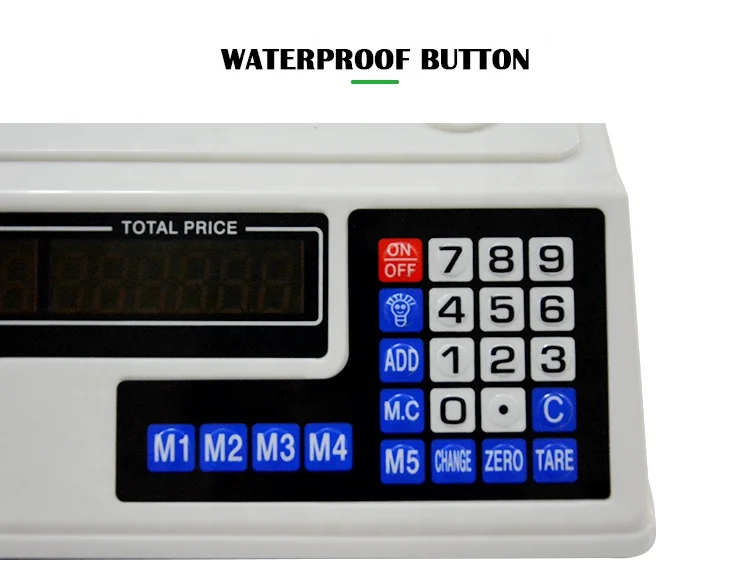 Factory Rechargeable battery KG LB Commercial Digital Scale Computing Scale 40kg Food Weighing Scale