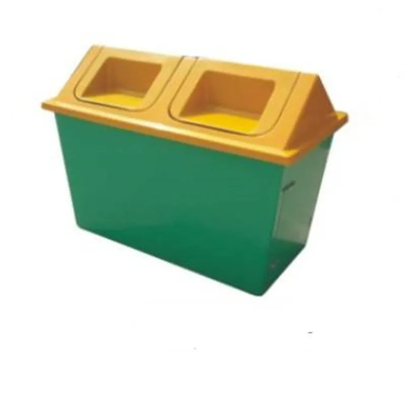 Outdoor application fiberglass SMC frp grp composite plastic trash can with lid