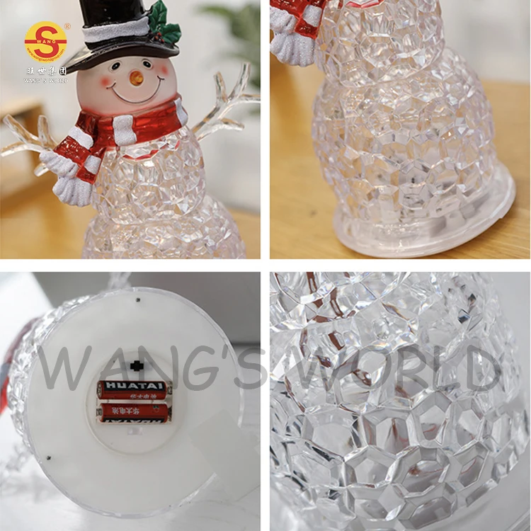 Merry Christmas Light LED Large Middle Small Size Acrylic Christmas Ornament Lighting