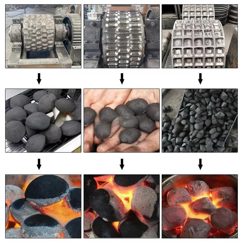 20 Years Experience wet dry ball pressing equipment egg pillow oval shape charcoal briquette press making machine