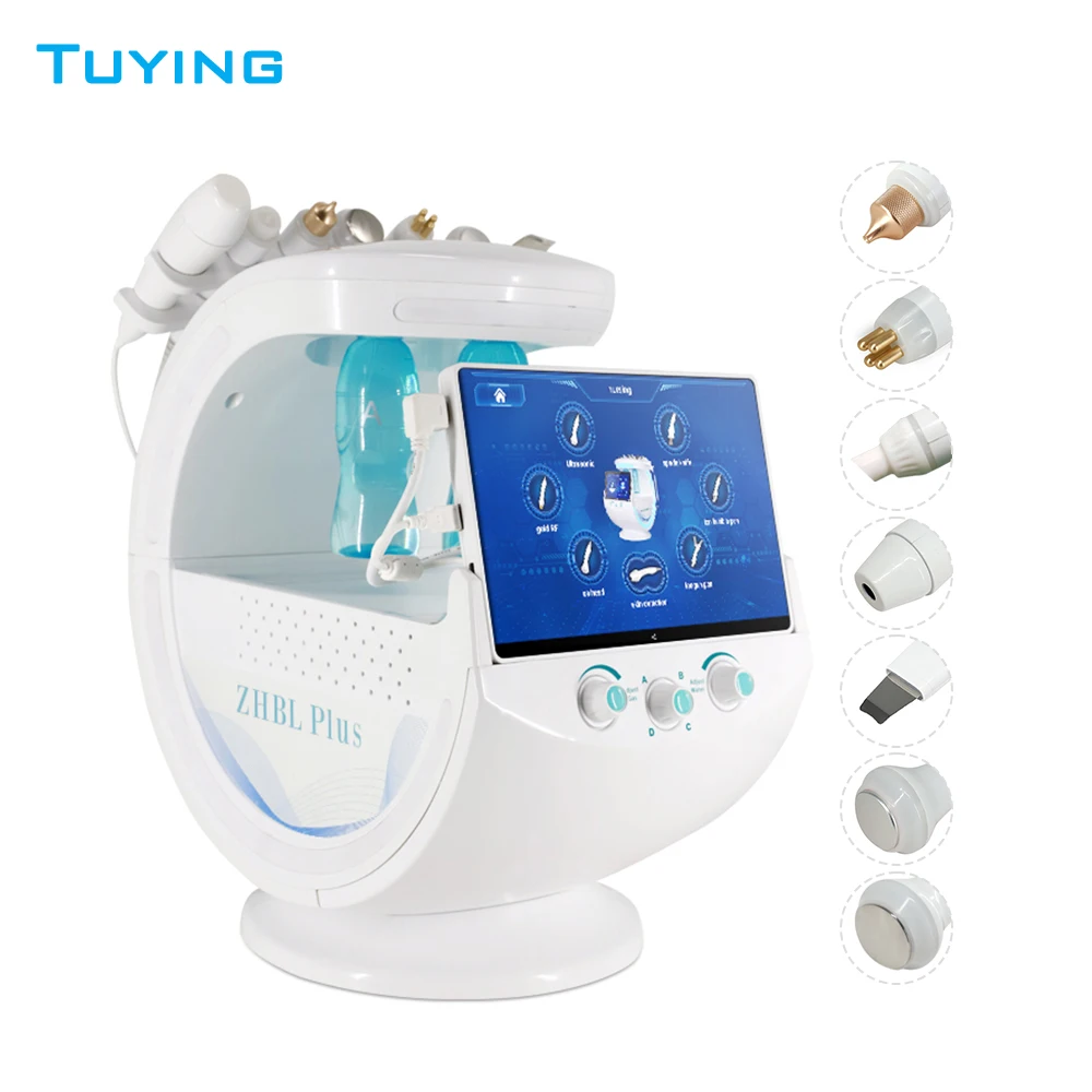 Smart ice blue hydra microdermabrasion facial skin care machine hydra dermabrasion beauty machine with skin analysis