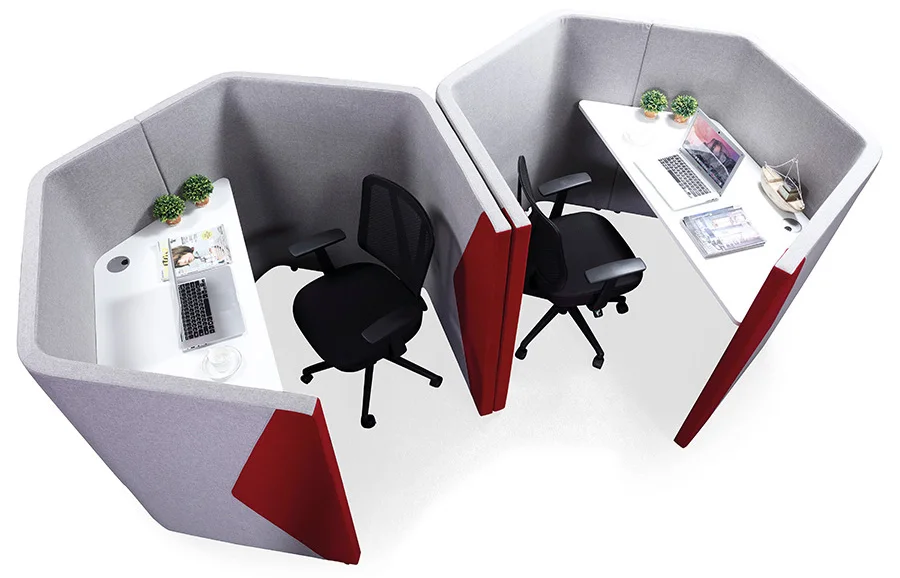 Soundproof High Back Sofa Chair Seating Modern Acoustic Modular Office Privacy Sofa Pod
