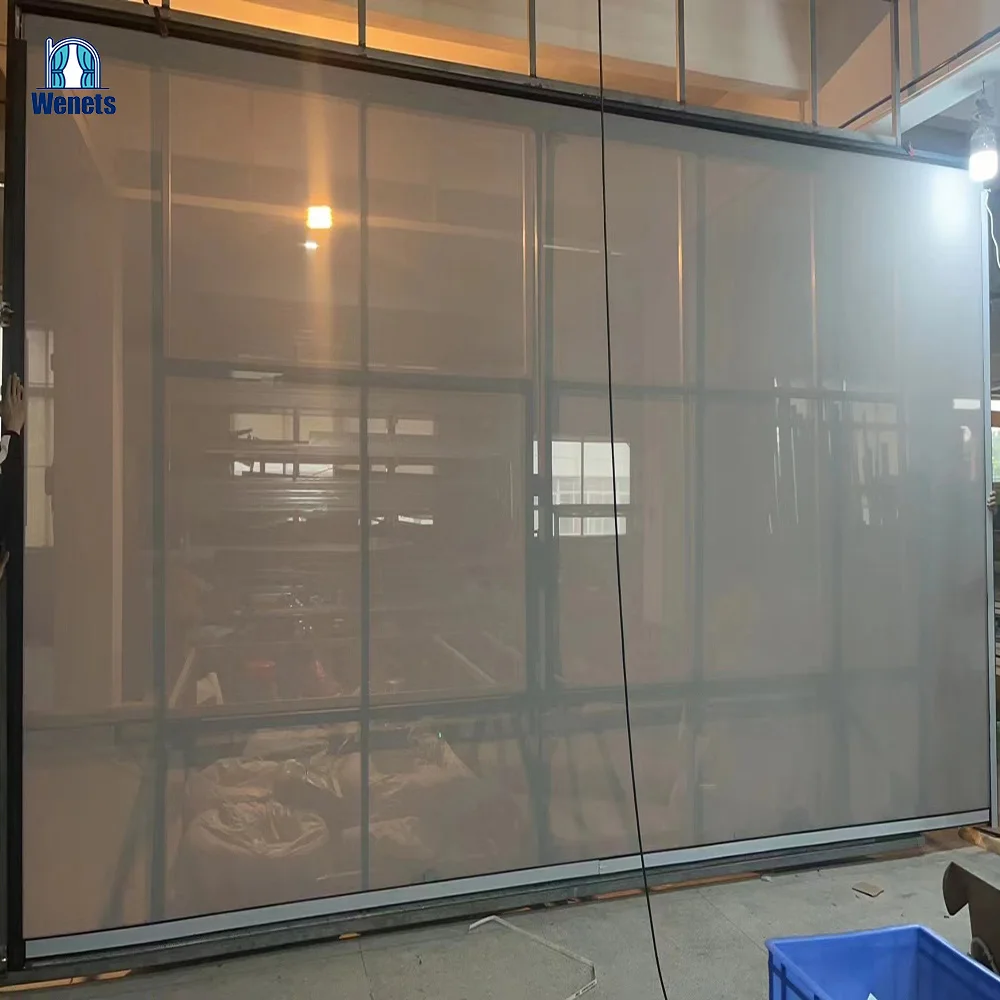 Factory price large outdoor blind motorized zip track patio blind