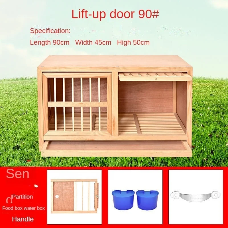 Fancy Wooden lift-up door Birdcage for Birds like Parrots and Pigeons with Matching Trays and Breeding Houses