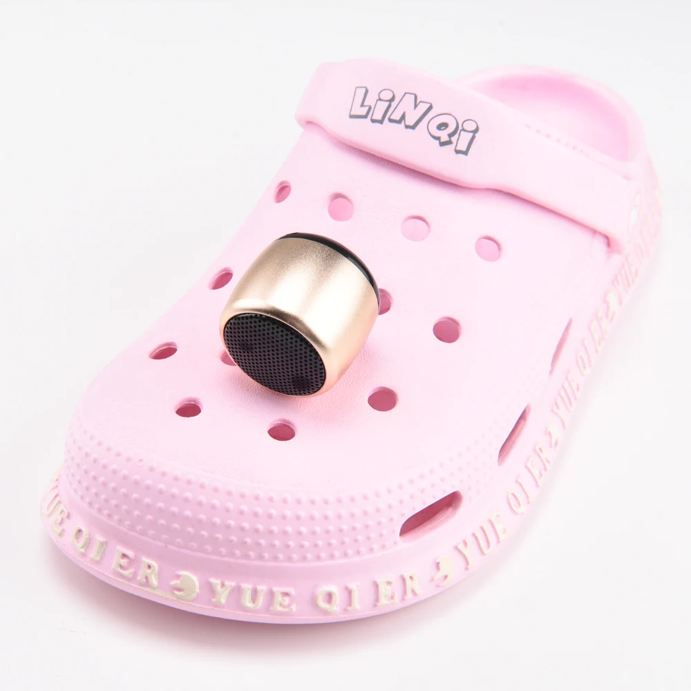 hot selling mini bluetooth speaker charms metal charms for shoes decoration
