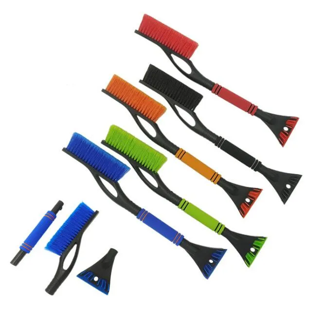 dismountable detachable snow brush with scraper for cars