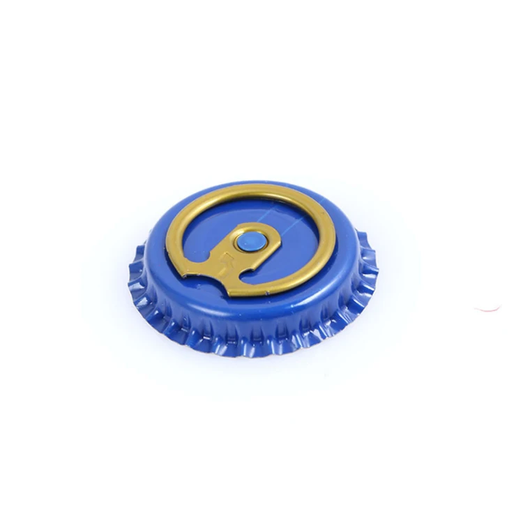 26 mm Tinplate Metal Easy Open Cap for Beer Glass Bottle 26mm Pull Ring Crown Lids
