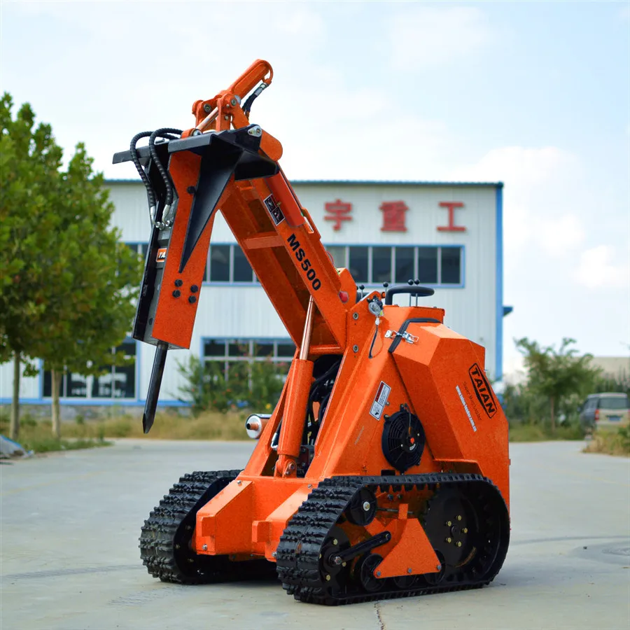 Taian MS500 Multifunction Mini Skid Steers Hand Type small loader with hydraulic hammer