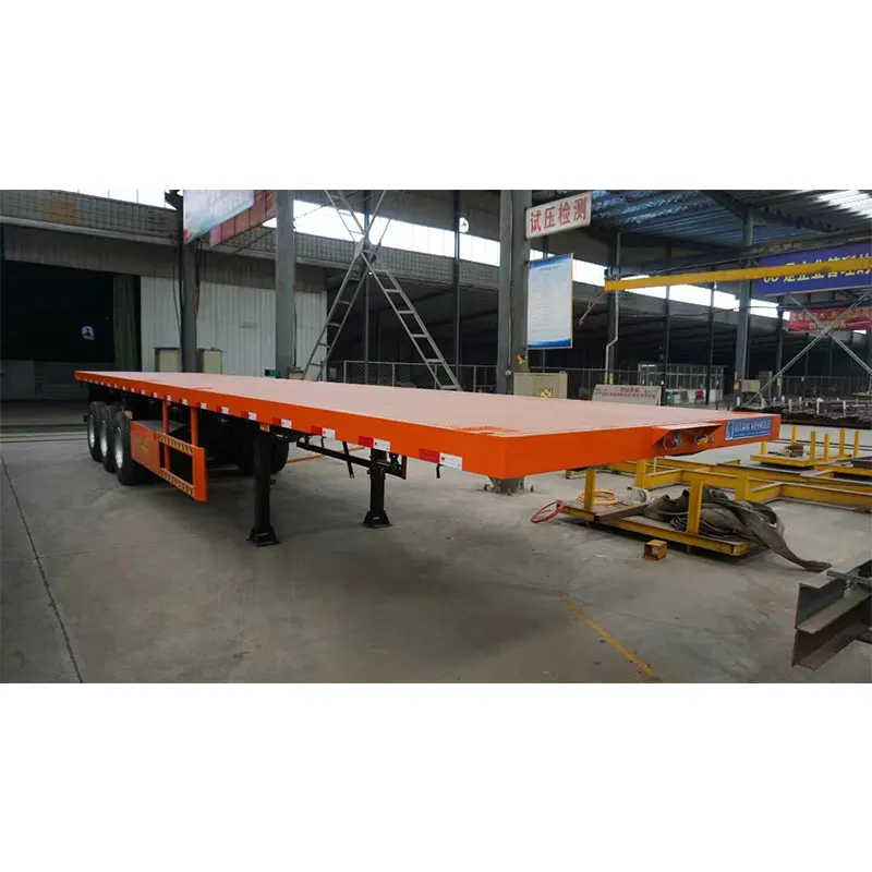 Wholesale Hot Style Used 3 Axle Flat Top Bed Truck Trailer Flatbed Semi Trailer