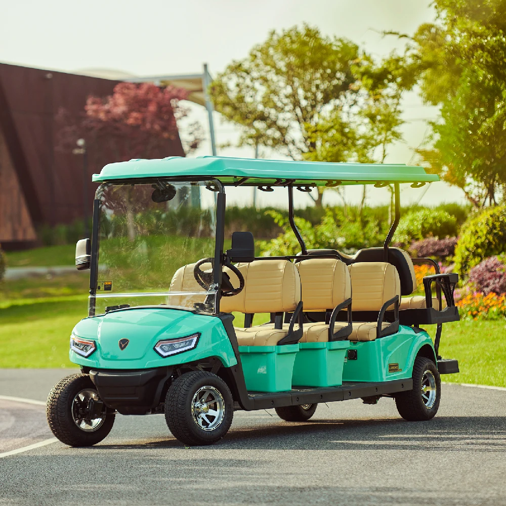 LEROAD L6 Golf Cart 6 Seats Electric car lithium battery 150AH OEM   Factory Direct Sales sightseeing vehicle 8 seats tour bus