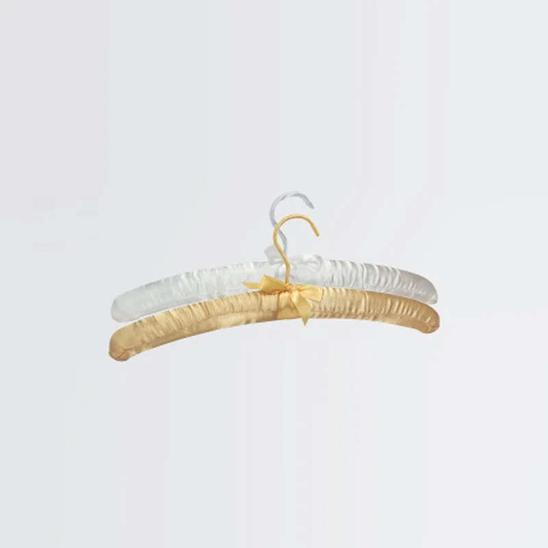 High Quality Custom Made Color Satin Dress hangers For Cloths