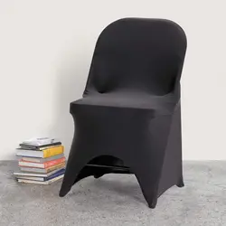 Customize logo color Strong stretch Standard Size white spandex hotel party banquet wedding chair cover