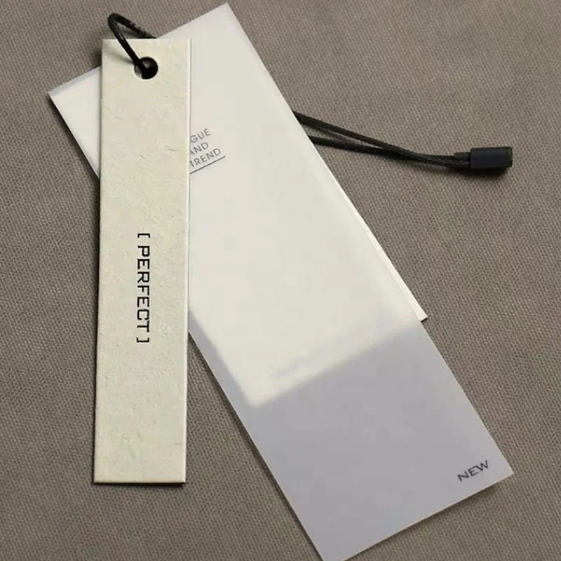 Customized High Quality Clothes Label Tag Fashion rfid acrylic Clothing Weave Logo For Garment two pieces lingerie hang tag tags