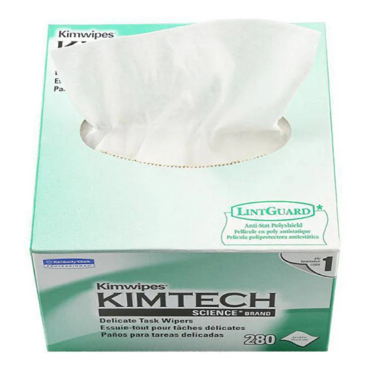 280pcs per Box Dust Free Optic Fiber Cleaning Paper Kimtech 34155 Kimwipes For Fiber Optic Cleaning