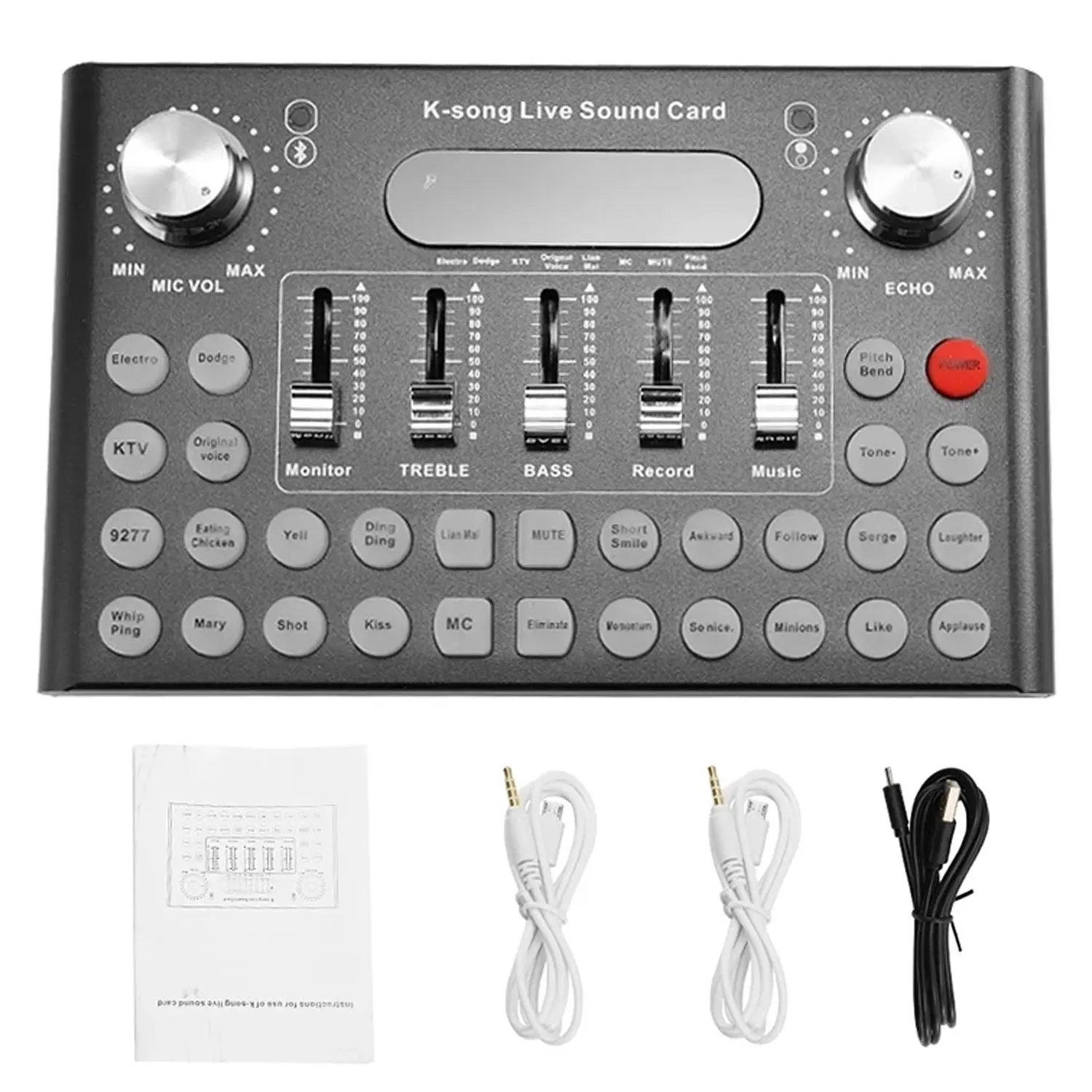 New Product Ideas 2021 Audio Card Metallic Live Sound Card 1000 mAh Battery Sound Cards