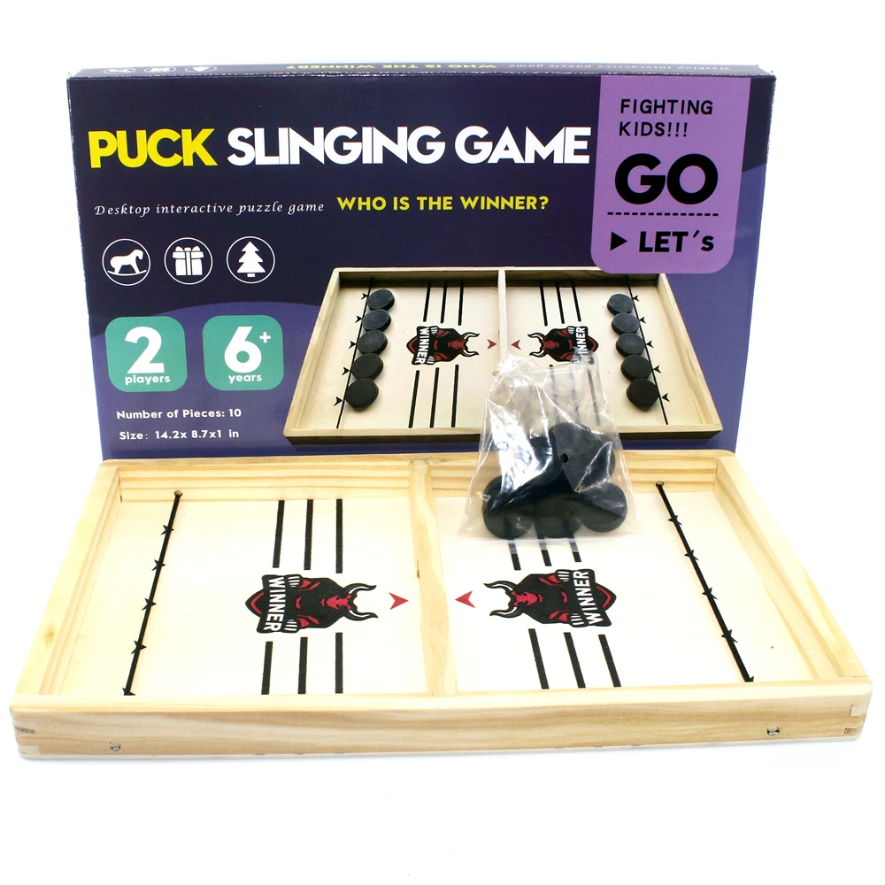 Настольная игра CHRT Fast Sling Puck настольная Боевая деревянный стол Хоккей победитель игры интерактивные шахматы для взрослых и детей
