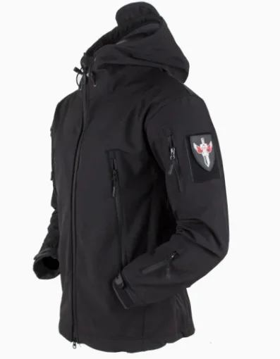 OEM New Fashion Mens Fleece Outdoor  Jacket Tactical Softshell Jacket Hooded Outwear Coat Waterproof