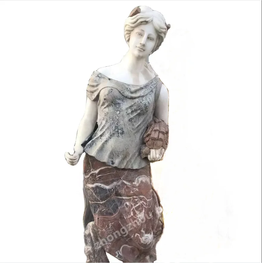 Hot sale Garden Decor White Marble Hand Carved art Sculpture Colorful Western Stone greek four season ladies statues