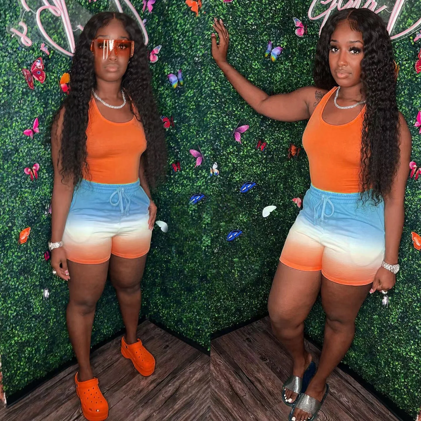 Новое поступление, летняя одежда Conyson, Высококачественная женская дизайнерская одежда, топ, байкерские шорты, Женский комплект из 2 предметов, майка и шорты