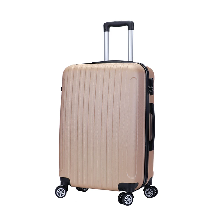 Factory wholesale ABS PC carry-on airplane travel 3 piece trolley suitcase luggage