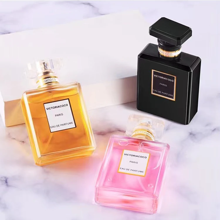 
Custom Empty Portable Clear Matt Black 50ml Small Victoria Secret Glass Cosmetic Spray Perfume Bottle Container for Amazon 