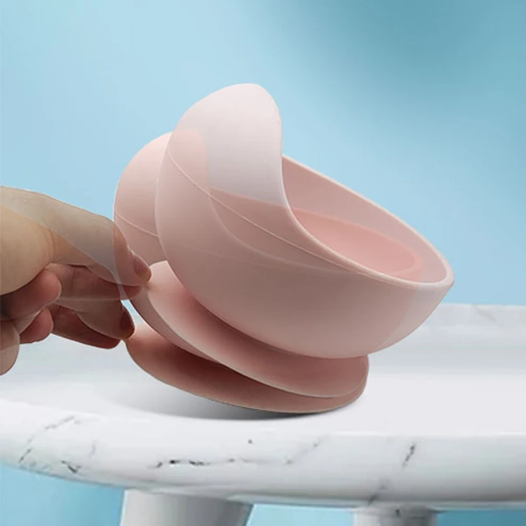 Wholesale Silicone Feeding Baby Dinnerware Tableware for Kids Waterproof Suction Bowl With Spoon Set