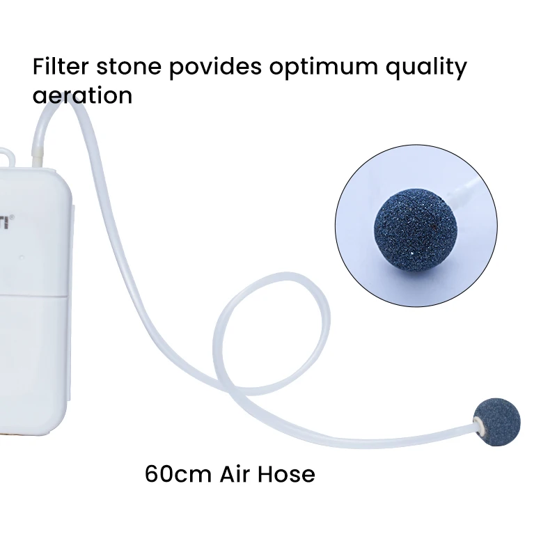 Hot Sale Portable Aerator Pump 60cm Air Hose Fishing Aerator For Live bait Oxygenator