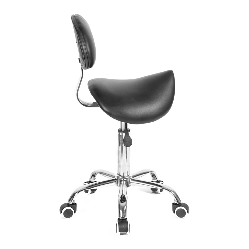 Amazon Top Sale Black Barber Saddle Medical Pedicure Stool,Adjustable Beauty Salon Full Body Massage Stool