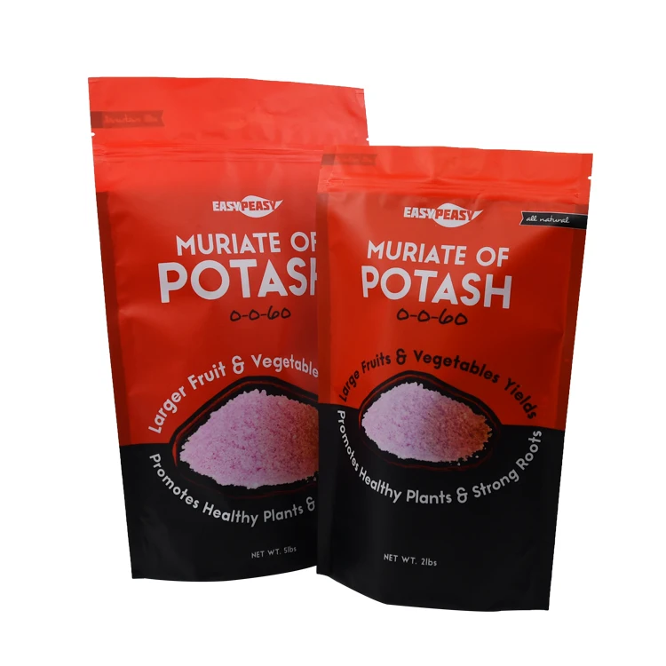 Custom printing stand up zipper fertilizantes packaging bags 1kg 5lb packing seeds chemical fertilizer packaging plastic bag