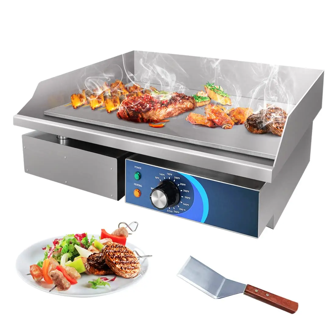 Коммерческая электрическая гриль Donper для ресторана столешница из нержавеющей стали с плоским верхом оборудование