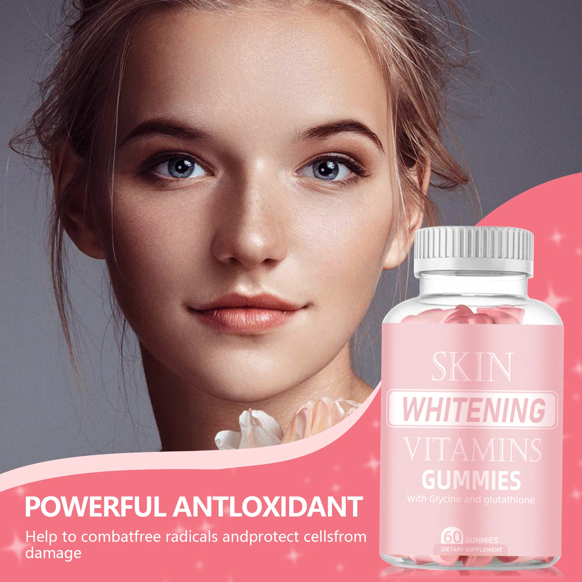 Private Label  Hair Growth and Healthcare Supplements OEM Private Label Supplements Vegan Collagen Vitamin C E Skin Whitening