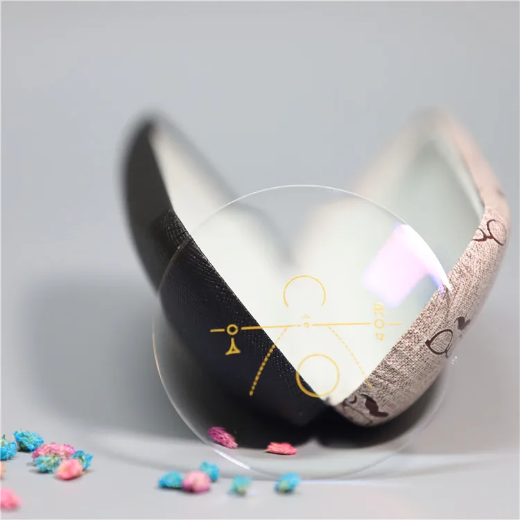 Risee 1.56 short corridor progressive green EMI coating HMC optical resin lens eyeglasses lenses