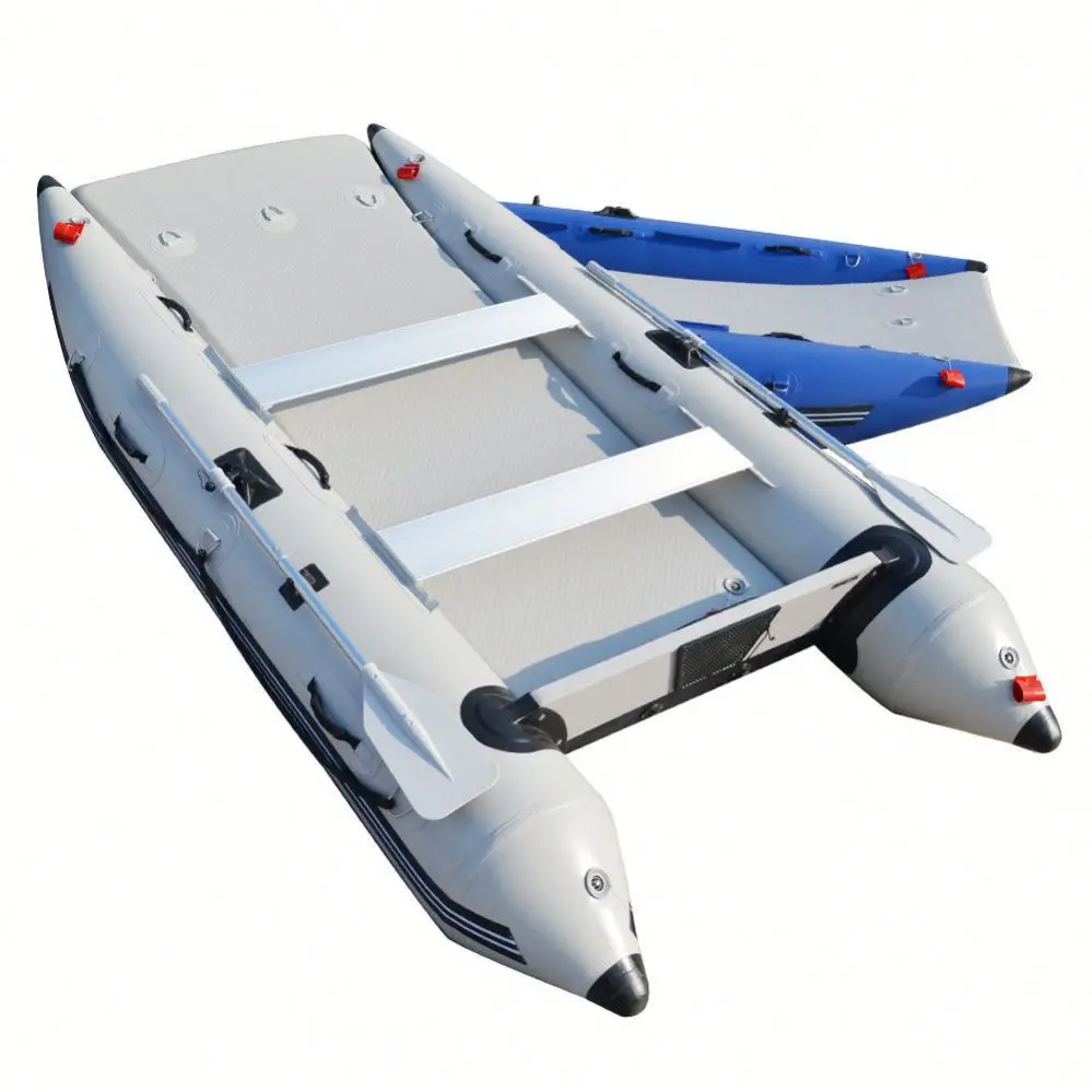 Inflatable boat with catamaran hull dinghy custom 12ft 15ft inflatable sport catamaran boat