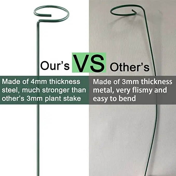 16 Inches/40 Cm Garden Flower Support Plant Support Stakes, Single Plant Stem Flower Support For Flowers