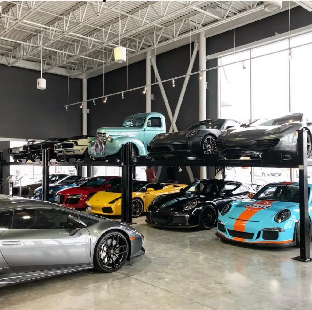 3t/4t Manual One Side Lock Release Four Post Car Parking Lift Garage Car Lift Auto Hoist