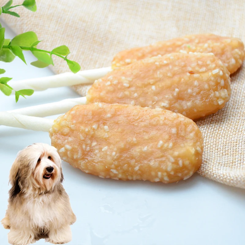 pet food teeth grinding stick chicken cowhide lollipop cleaning dog training reward cowhide sticks  dog food Big drumstick