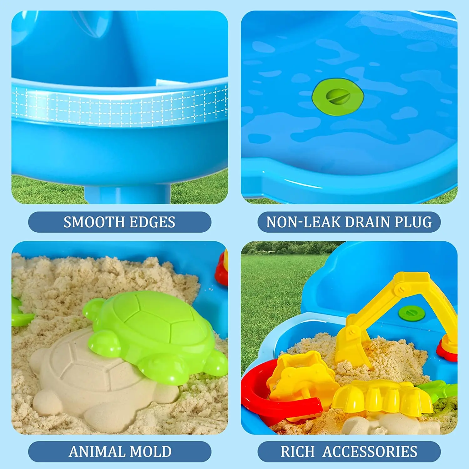 4 in 1 Sand and Water Play Table Beach Toy for Kids Play Table Sand Water Toy for Outdoor Kids Sand Water Table Toys