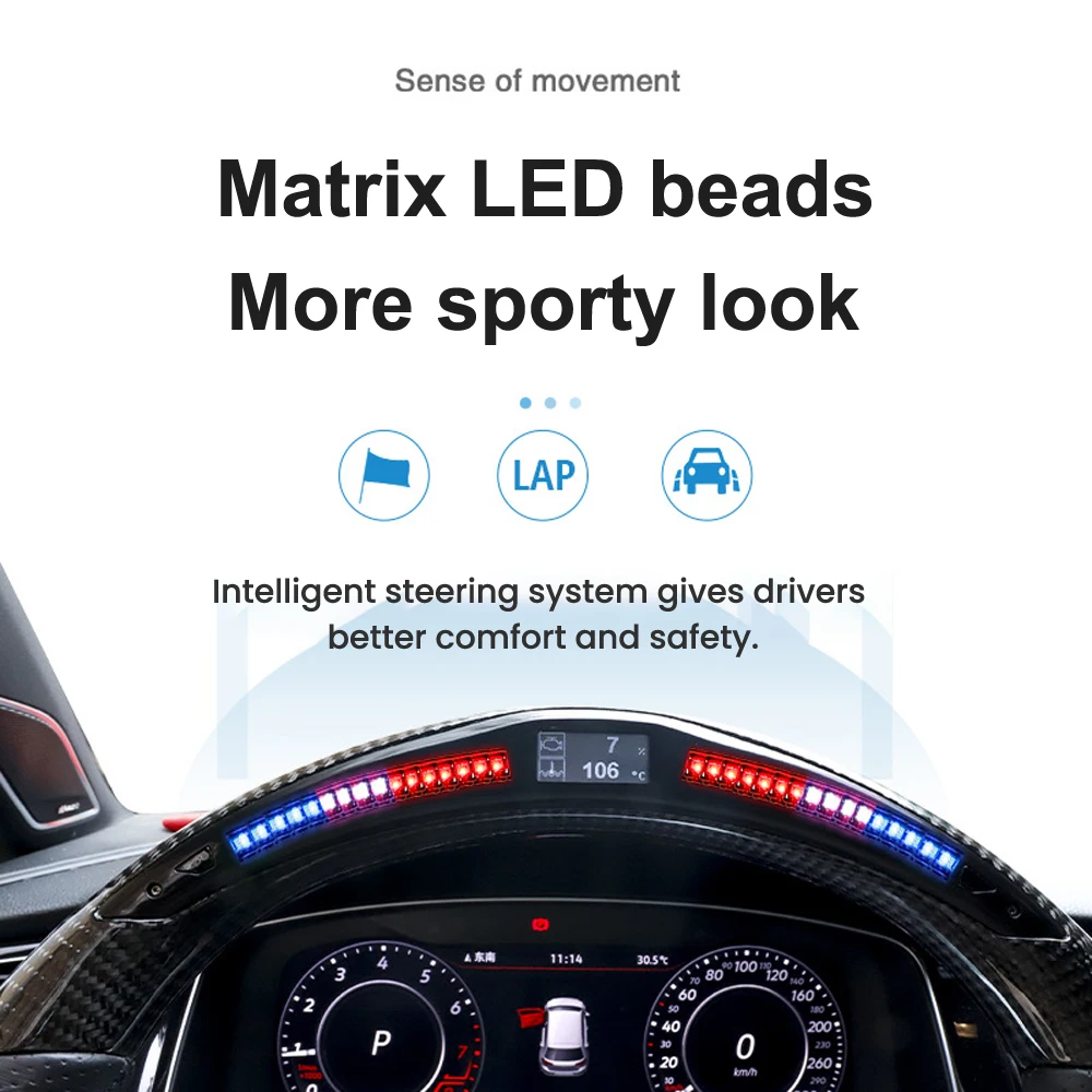 Carbon Fiber steering wheel for BMW e90 2007 carbon cut Coupe Racing Car LED Steering Wheel Trim