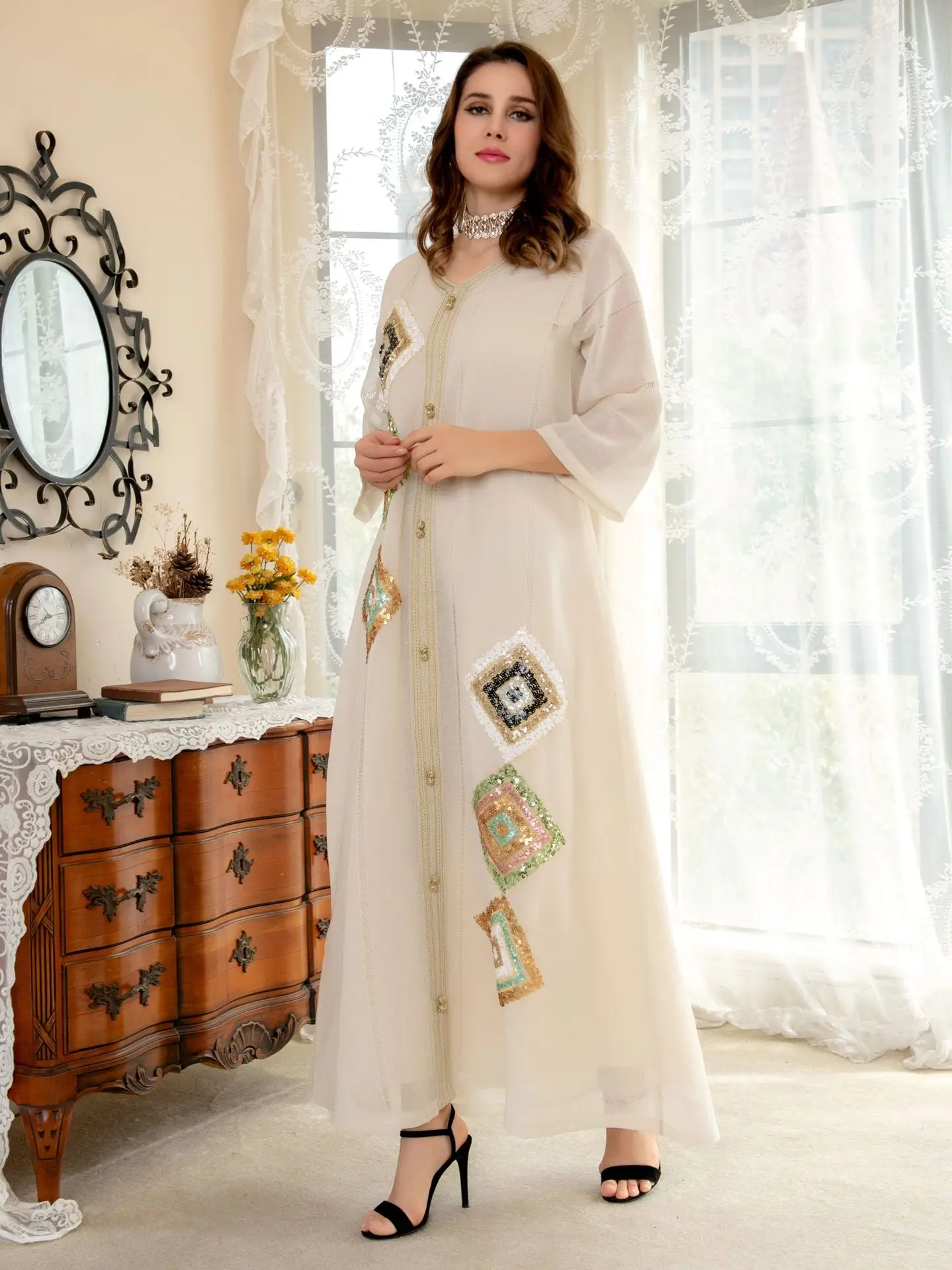 Wholesale Dubai Abaya Long Dress Plus Size Islamic Clothing New Design Fashion Abaya Muslim Dresses