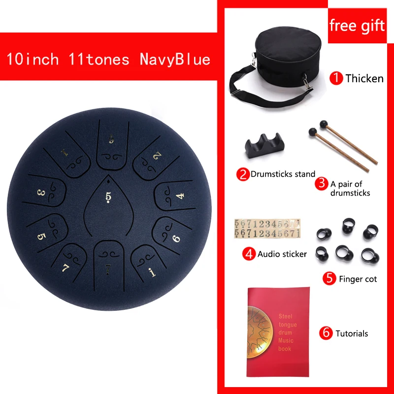 
Hangdrum Handpan Steel Tongue Drum 10 inch Handpan 11 notes Handpan Drum Mandolin Instrument Musical 